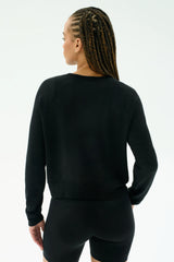 Brooks Fleece Long Sleeve Sweatshirt: BLACK