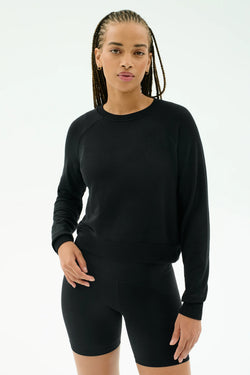 Brooks Fleece Long Sleeve Sweatshirt: BLACK
