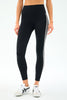 Ella Striped HW Airweight Legging: Black/ White