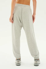 Andie Oversized Fleece Sweatpant: Heather Grey