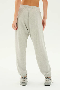Andie Oversized Fleece Sweatpant: Heather Grey