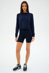 Brooks Fleece Long Sleeve Sweatshirt: INDIGO