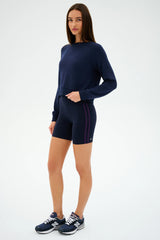 Brooks Fleece Long Sleeve Sweatshirt: INDIGO