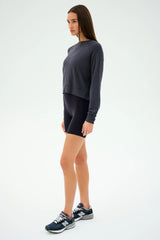 Brooks Fleece Long Sleeve Sweatshirt: Graphite