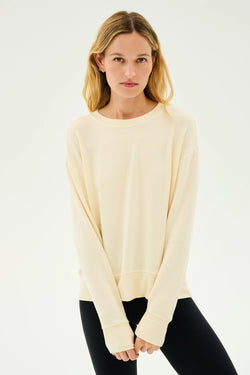 Sonja Fleece Sweatshirt: Creme