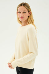 Sonja Fleece Sweatshirt: Creme