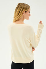 Sonja Fleece Sweatshirt: Creme