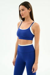 Dual Highwaist Airweight: Cobalt/White (Copy)