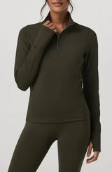 Chilled Out Half Zip: Olive