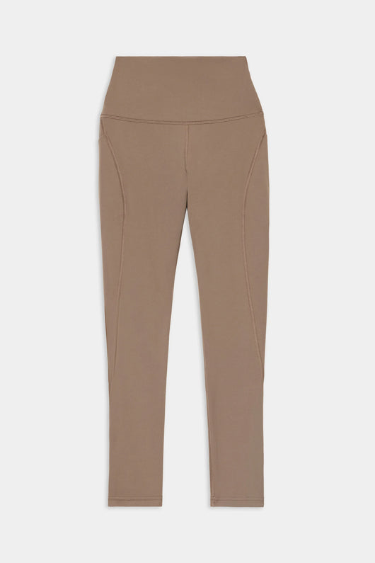 Airweight High Waisted 7/8 Pocket Legging: Lentil