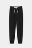Andie Dual Waist Sweatpant: Black & White