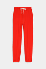 Andie Oversized Fleece Sweatpant: Lotus Red