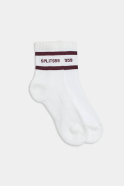 Logo Stripe Quarter Socks