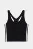 Ella Airweight Tank: Black/White
