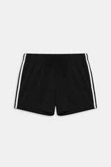Ella Airweight Track Short: Black & White
