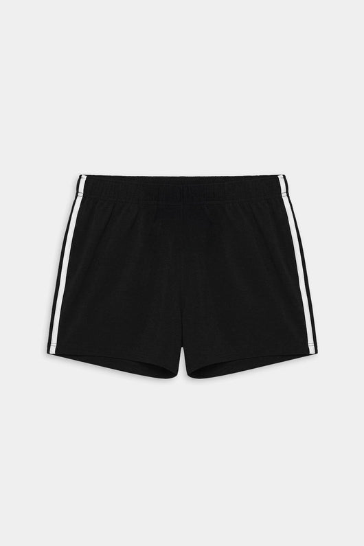 Ella Airweight Track Short: Black & White