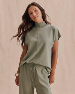 Winslow Mock Pullover: Eucalyptus