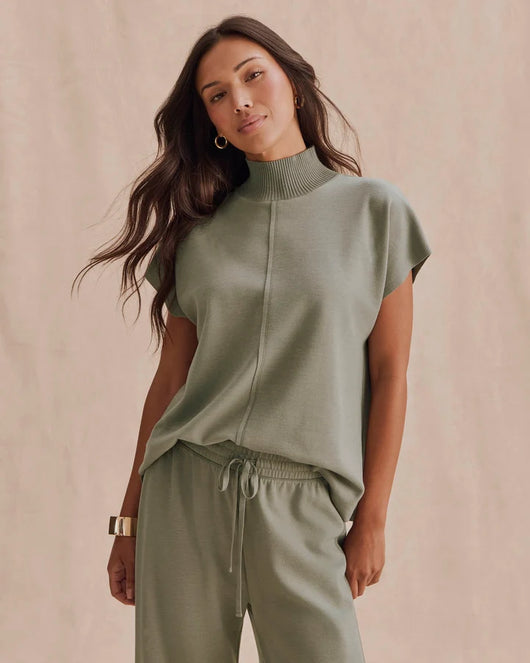 Winslow Mock Pullover: Eucalyptus