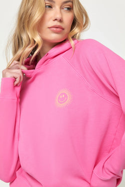 Sun Smiley Harper Crop Hoodie