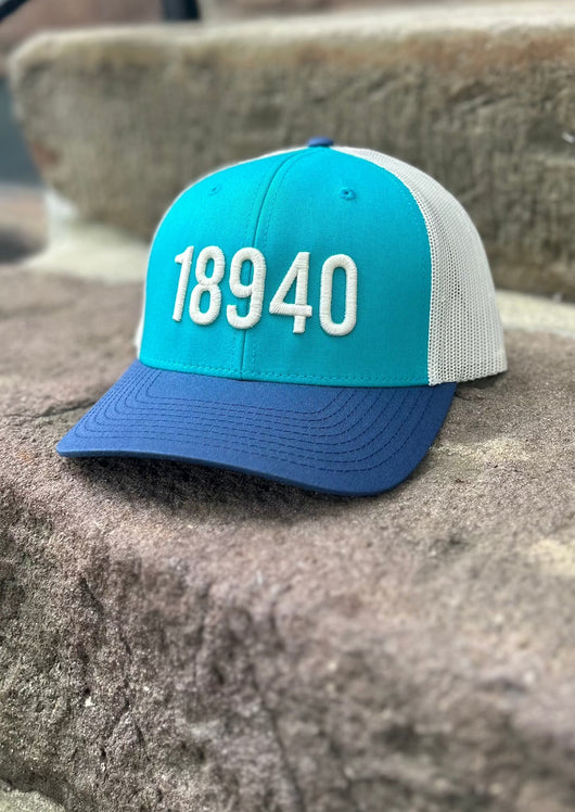 18940 Hat (Youth): Teal & Navy