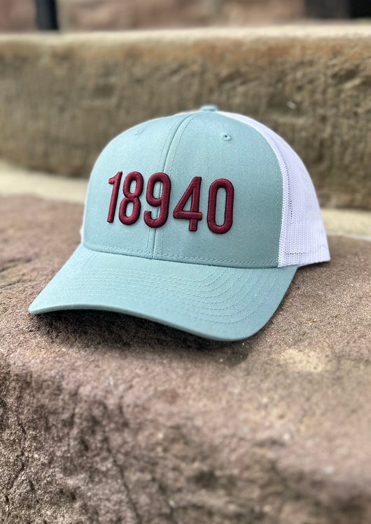 18940 Hat: Powder Blue/ Maroon