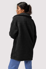 Lexi Sherpa Coat: Black