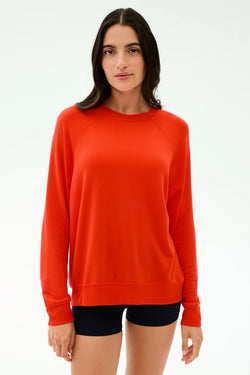 Andie Fleece Sweatshirt: Lotus Red