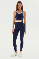 Dual Highwaist Airweight: Indigo/White