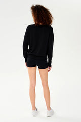 Sonja Fleece Sweatshirt: Black
