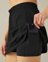 Stretch Woven In Stride Lined Skirt: TRUE BLACK