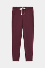 Reena 7/8 Fleece Sweatpant: DARK CHERRY