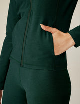 Spacedye On The Go Mock Neck Jacket: Dark Spruce