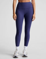 Spacedye Caught In The Midi High Waisted Legging: Eternal Blue Heather