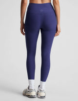 Spacedye Caught In The Midi High Waisted Legging: Eternal Blue Heather