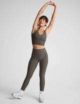 Spacedye Caught In The Midi High Waisted Legging: True Grey Heather