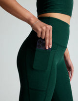 Spacedye Out Of Pocket High Waisted Midi Legging: Dark Spruce