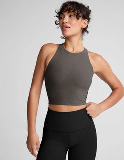 Spacedye Refocus Cropped Tank: True Gray Heather