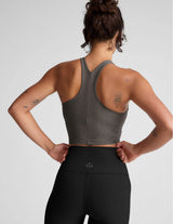 Spacedye Refocus Cropped Tank: True Gray Heather