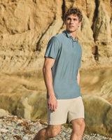 Strato Tech Polo: Blue Sea Heather