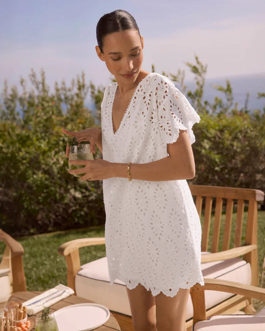 Splendid - Sandro Eyelet Dress - White Splendid - Sandro Eyelet Dress - White