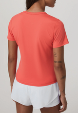 S/S Lux Tee: Bright Coral