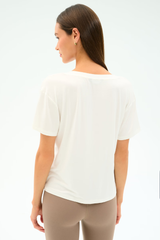 Georgia Jersey V Tee: White