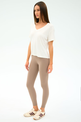 Georgia Jersey V Tee: White