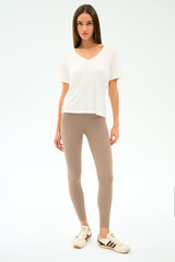 Georgia Jersey V Tee: White