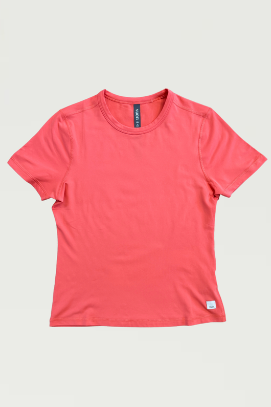 S/S Lux Tee: Bright Coral