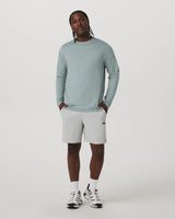 Long Sleeve Ponto Performance Tee: MIsty Blue Heather