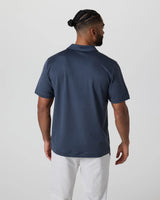 Short Sleeve Ponto Performance Polo: Azure Heather