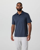 Short Sleeve Ponto Performance Polo: Azure Heather