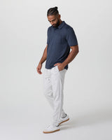 Short Sleeve Ponto Performance Polo: Azure Heather