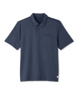 Short Sleeve Ponto Performance Polo: Azure Heather